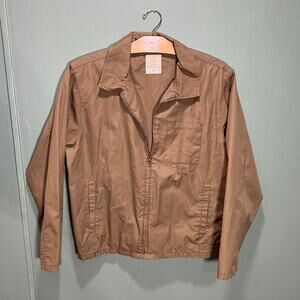 GAP Mens Khaki Bomber Jacket Medium Vintage Zip Up Casual Outerwear